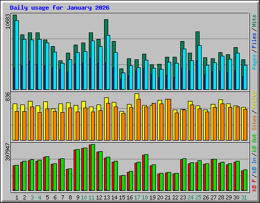 Daily usage for January 2026