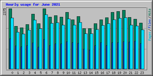 Hourly usage for June 2021