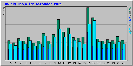 Hourly usage for September 2025