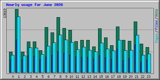 Hourly usage for June 2026
