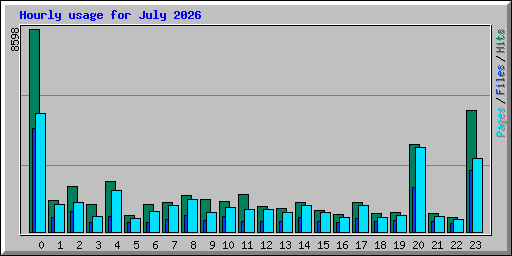 Hourly usage for July 2026
